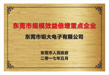 东莞市规模效益倍增重点企业