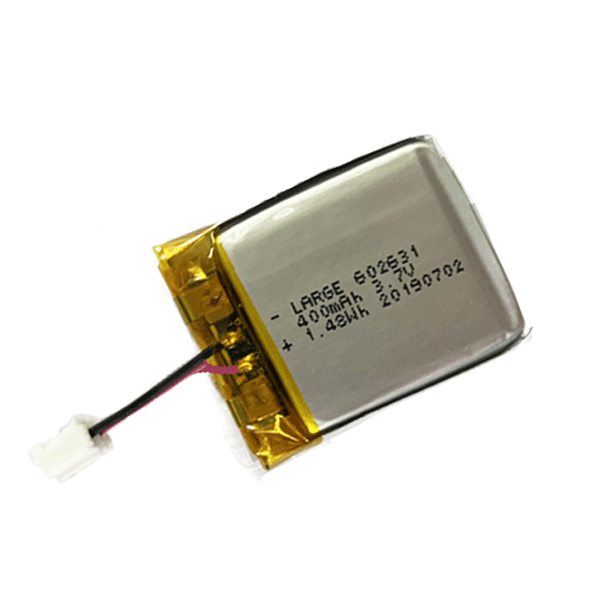 3.7V 400mAh 医疗设备聚合物锂电池，钴酸锂材料