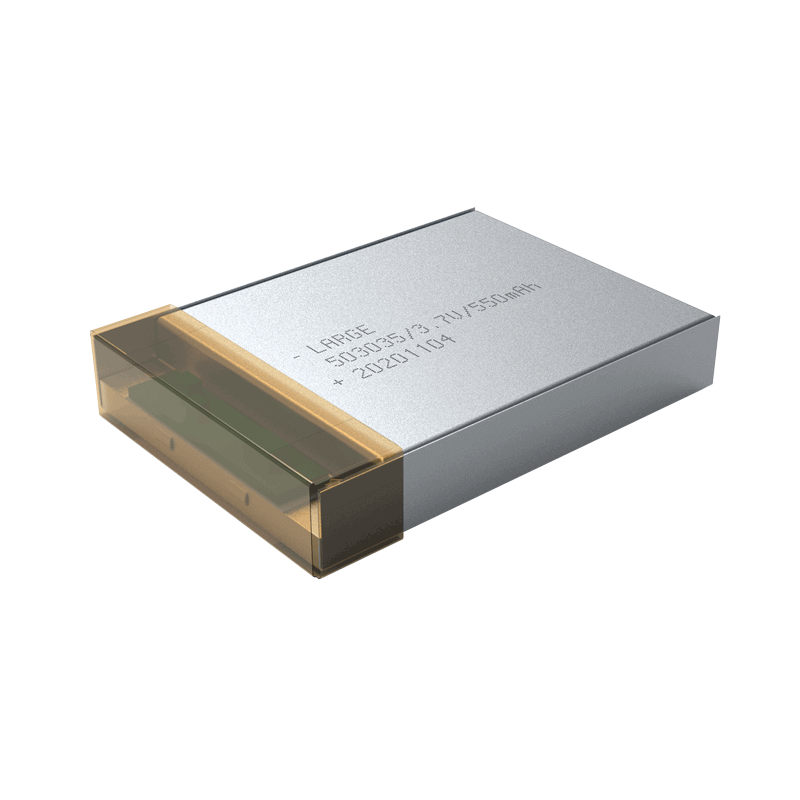 3.7V 550mAh 医疗辅助装置模块 聚合物锂电池，钴酸锂材料