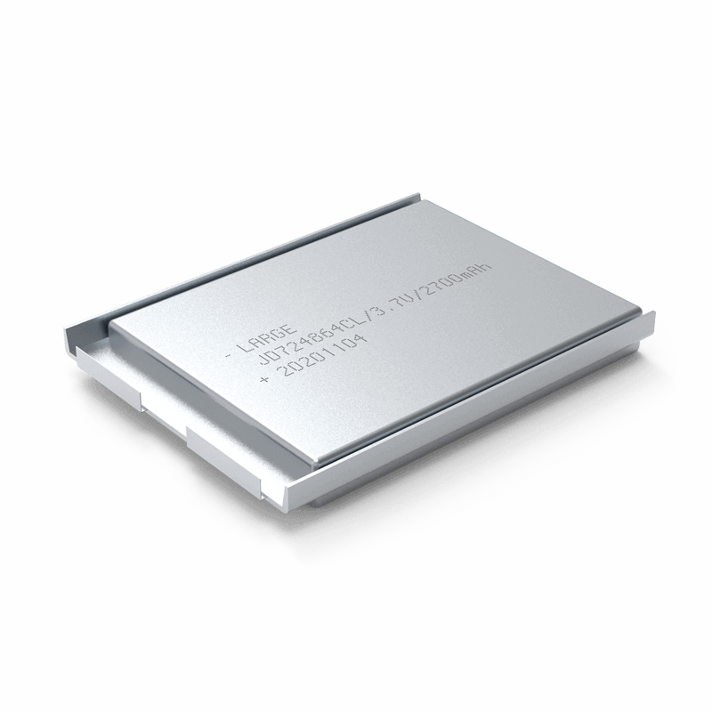 -40℃低温过针刺JD724864CL 3.7V 2700mAh聚合物锂电池，3V-8