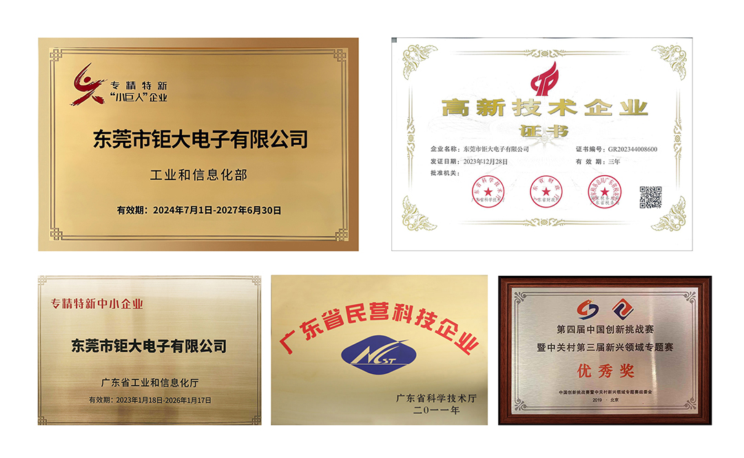 钜大荣誉资质 钜大荣誉资质